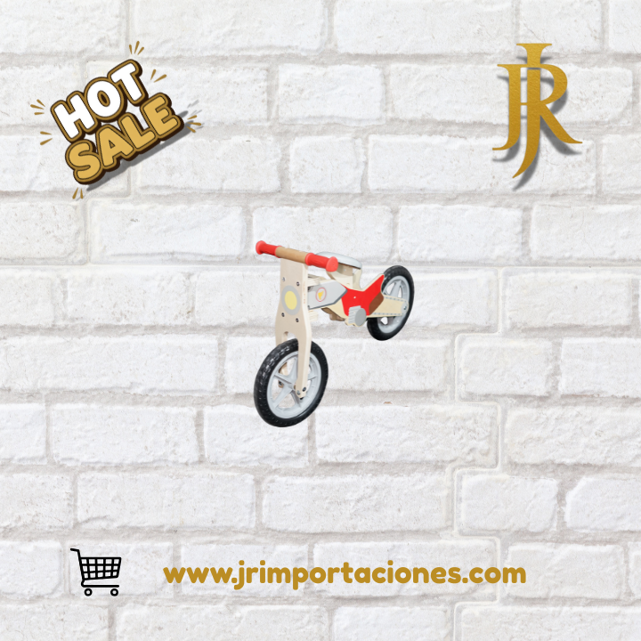 Bicicleta de Balance de Madera para Niños