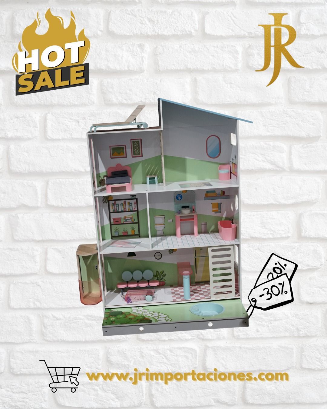 Casa de Muñecas Deluxe 3 Pisos