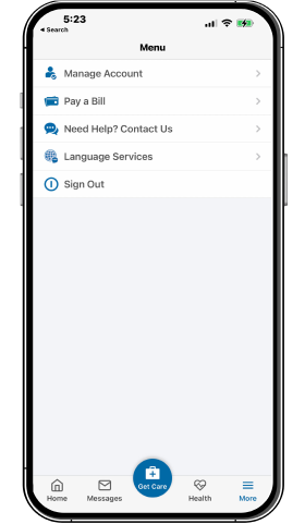 A screenshot of the app on a cell phone.