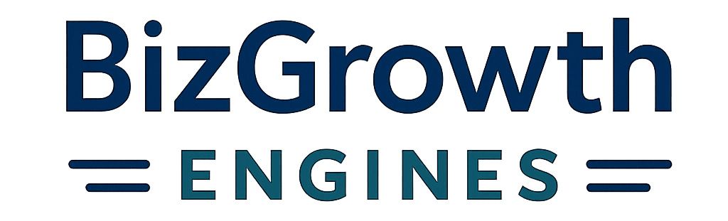 BizGrowthEngines A logo for bizgrowthengines is shown on a white background.