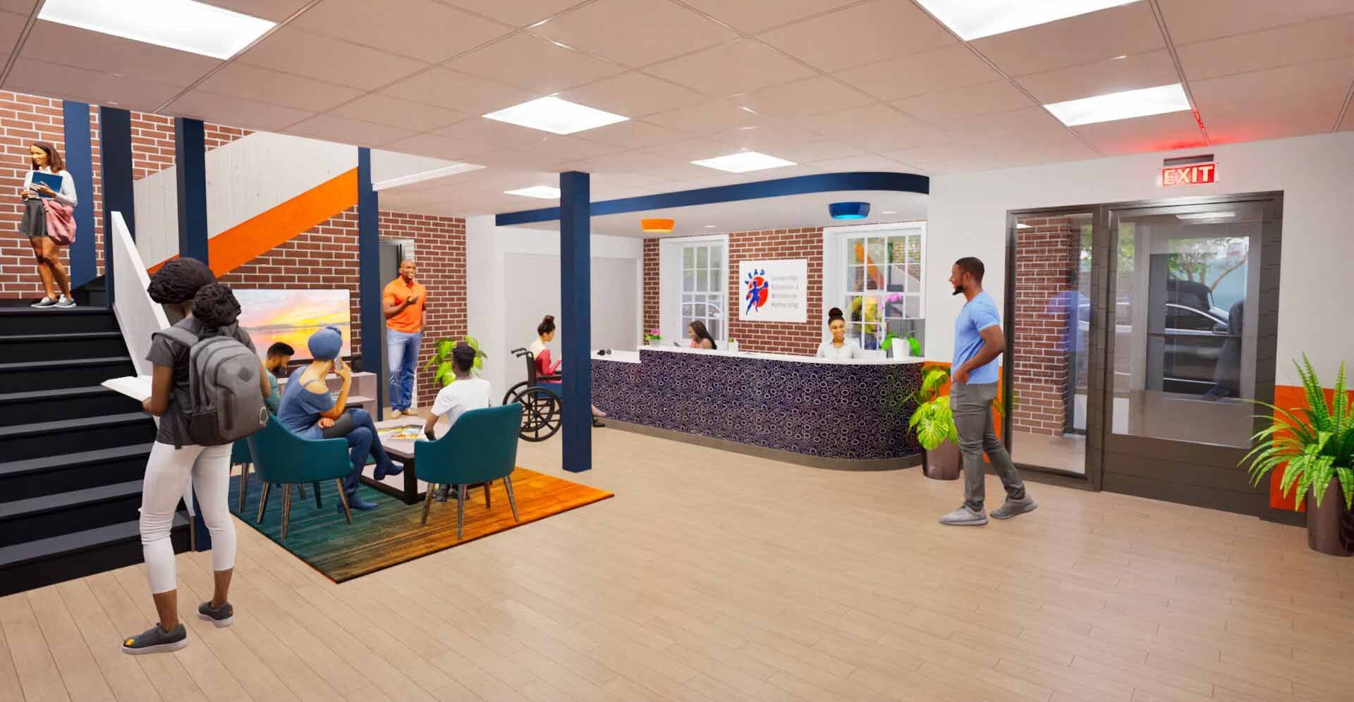 LEAP Community Center main lobby