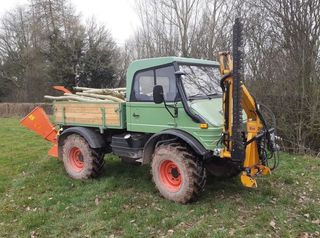 Land Rover undergoing maintenance