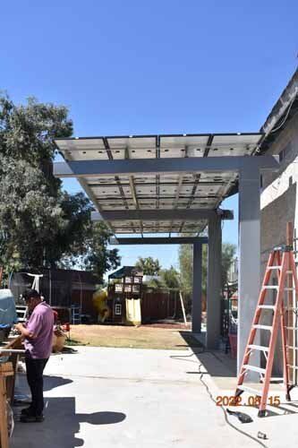 bottom of solar panels