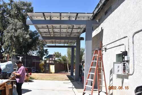 bottom of solar panels