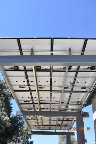 bottom of solar panels