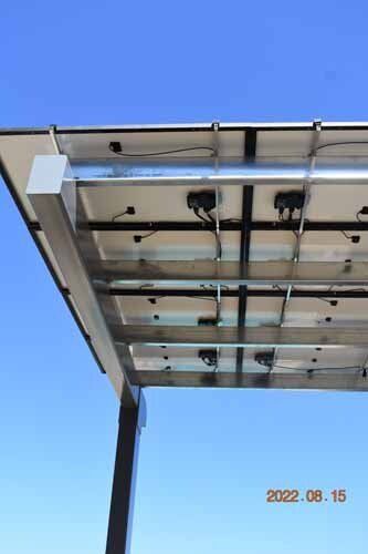 bottom of solar panels