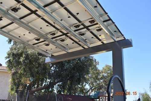 bottom of solar panels