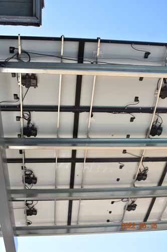 bottom of solar panels