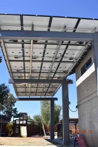 bottom of solar panels