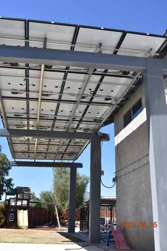 bottom of solar panels