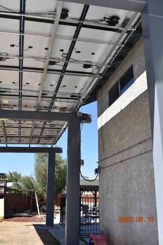 underside of covered sidewalk