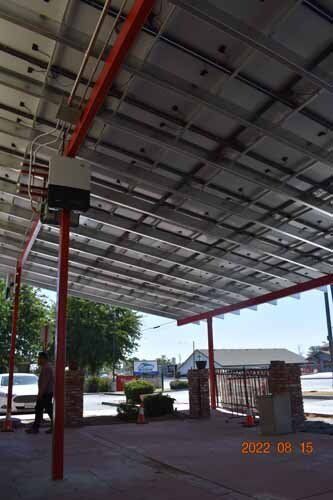 solar panel covered area