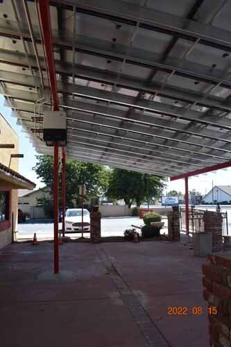 solar panel covered area