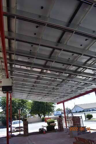 solar panel covered area