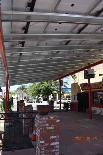 solar panel covered area