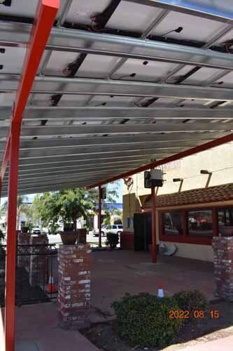 underside of solar panels