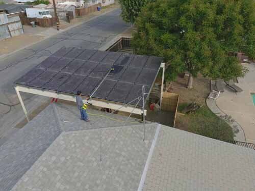 view of solar panels