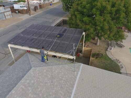 solar panels at distance