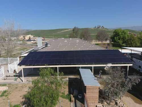 solar panels near building