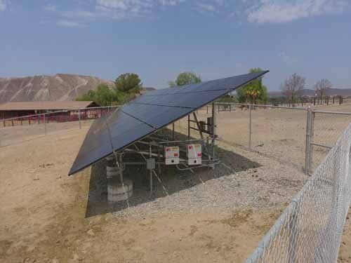 side view of solar panel