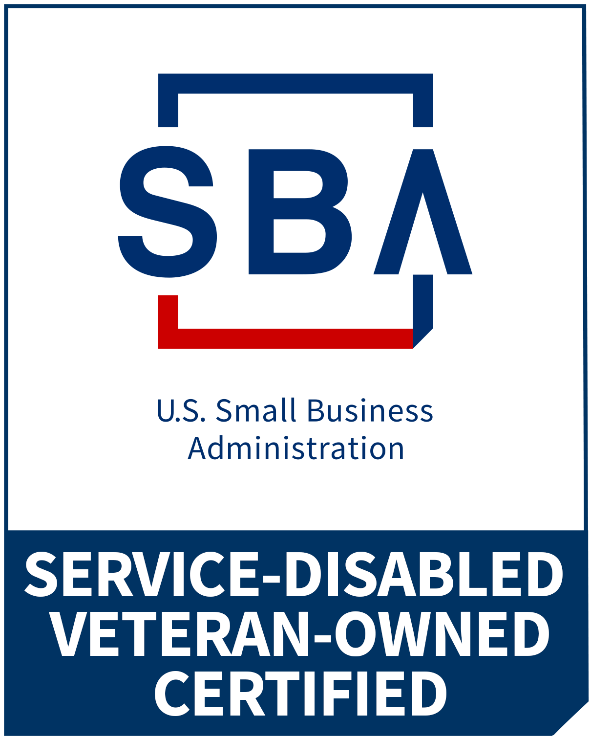 The logo for u.s. small business administration service disabled veteran-owned certified