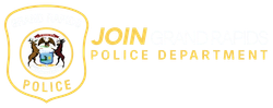Police department recruitment logo with a badge and text "Join Police Department."