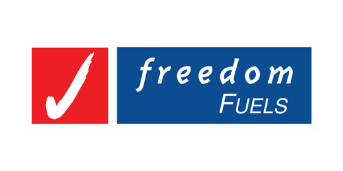 Logo with a red square containing a white check mark and a blue rectangle with