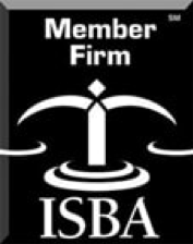 A black and white logo for a member firm.