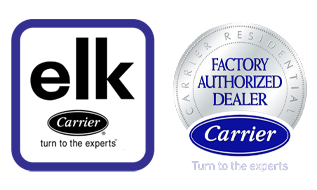 Two logos for elk carrier and carrier factory authorized dealer