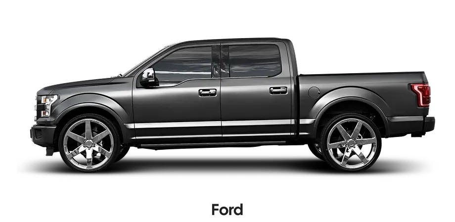 Side view of black Ford truck | European Plus