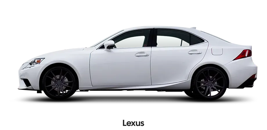 Side view of light gray Lexus car | European Plus