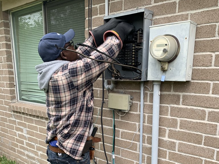 Installing and Connecting Lamp - Houston, TX - AJ Technical Services