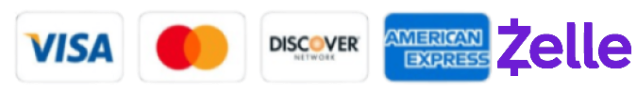 A visa mastercard discover and american express logo on a white background