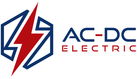 The logo for ac-dc electric shows a lightning bolt in a hexagon.