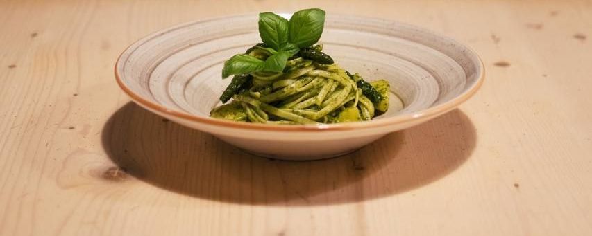tagliolini al pesto Antica Osteria da Caran La Spezia