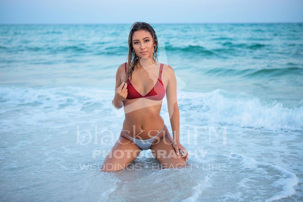 Beautiful Model Wearing Red Bikini — Ft. Walton Beach, FL — Blacksuit FM Photography & Design