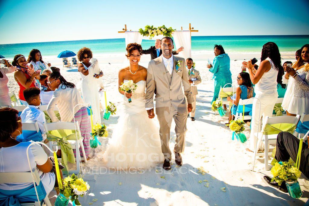 Bride And Groom At A Beach Wedding — Ft. Walton Beach, FL — Blacksuit FM Photography & Design