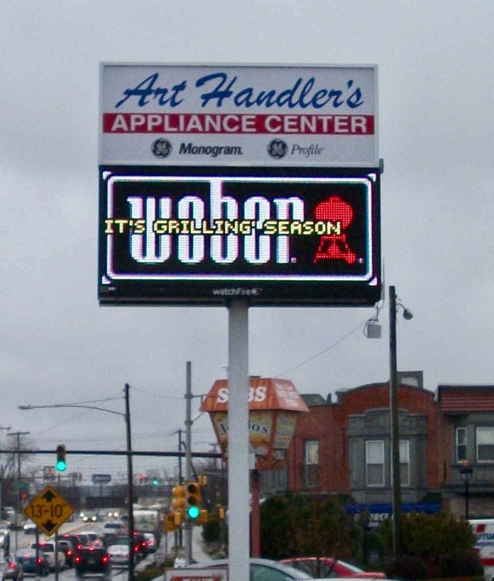 Sign for Art Handler's Appliance Center with 