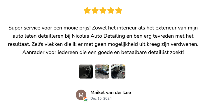 Review Nicolas auto detailing 