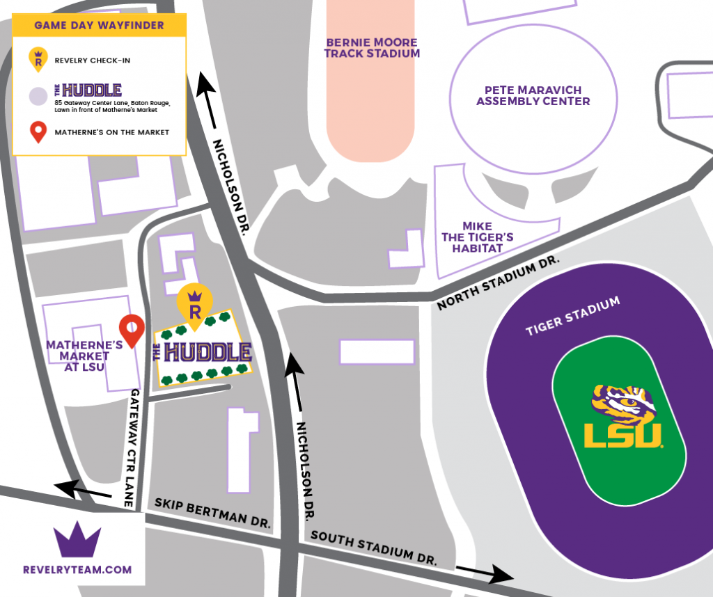 The Huddle Map LSU Tailgating