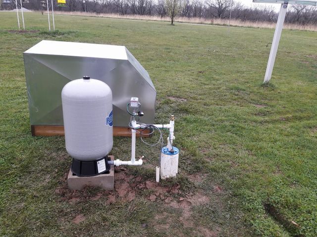 Stainless Well House with Power Tank — Cole Camp, MO — Schroeder Rotary Drilling