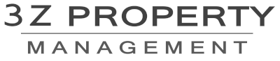 Logo for 3Z Property Management. Gray text with a line below 3Z and above management.