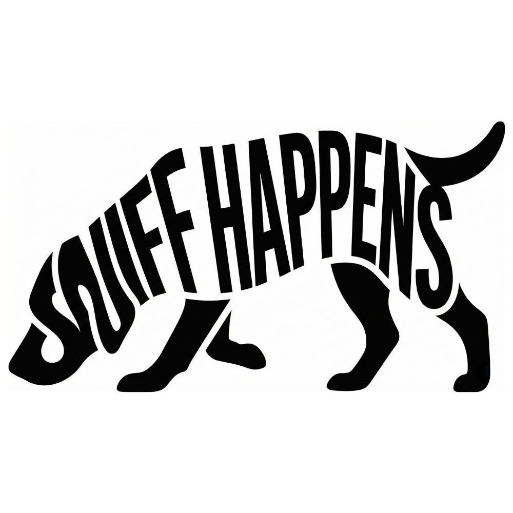 Black dog silhouette with