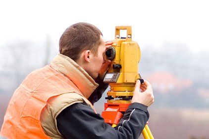 Close up of man surveying