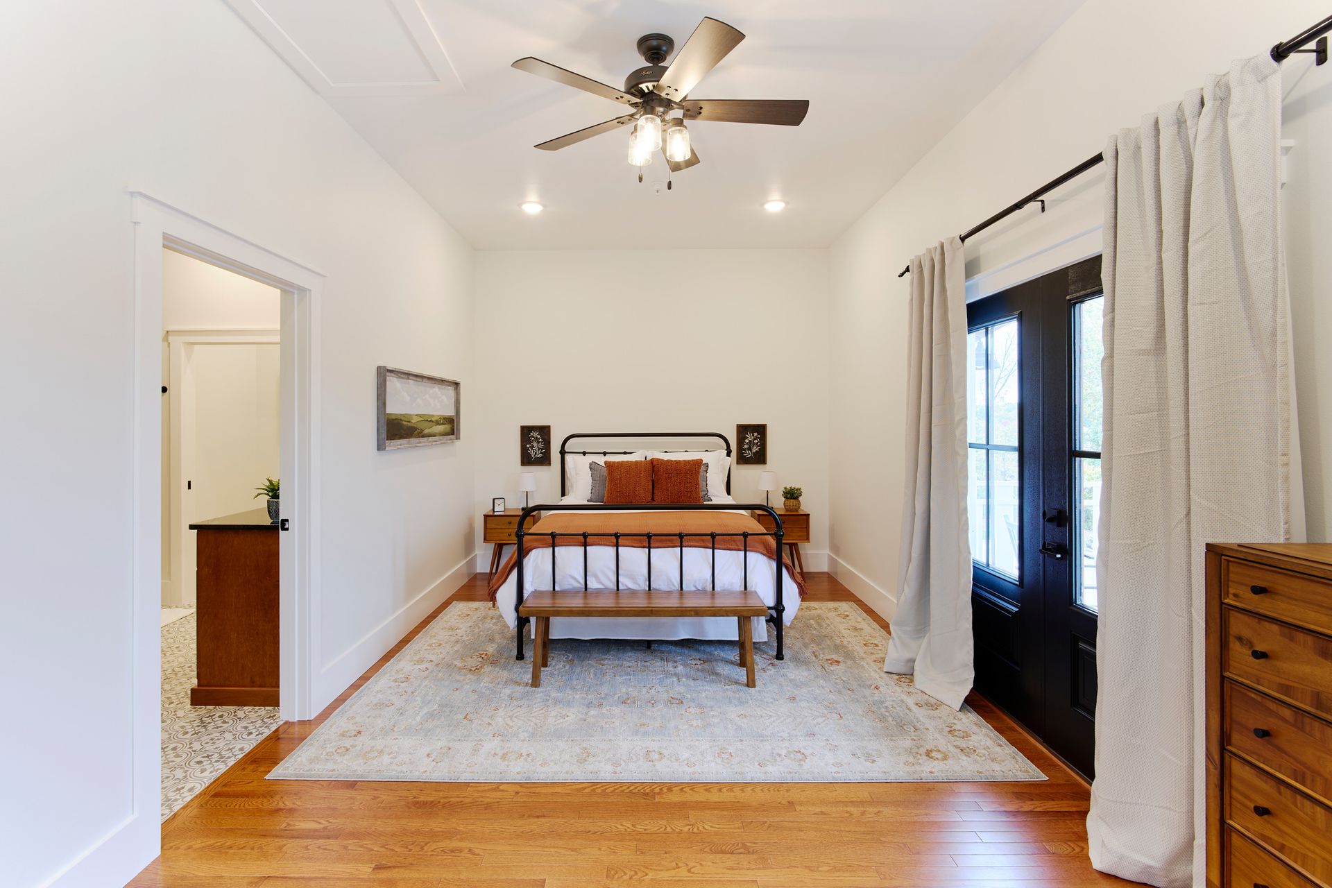 A Spacious Bedroom at Three Story Coffee's Vacation Rental in Jefferson City, MO.