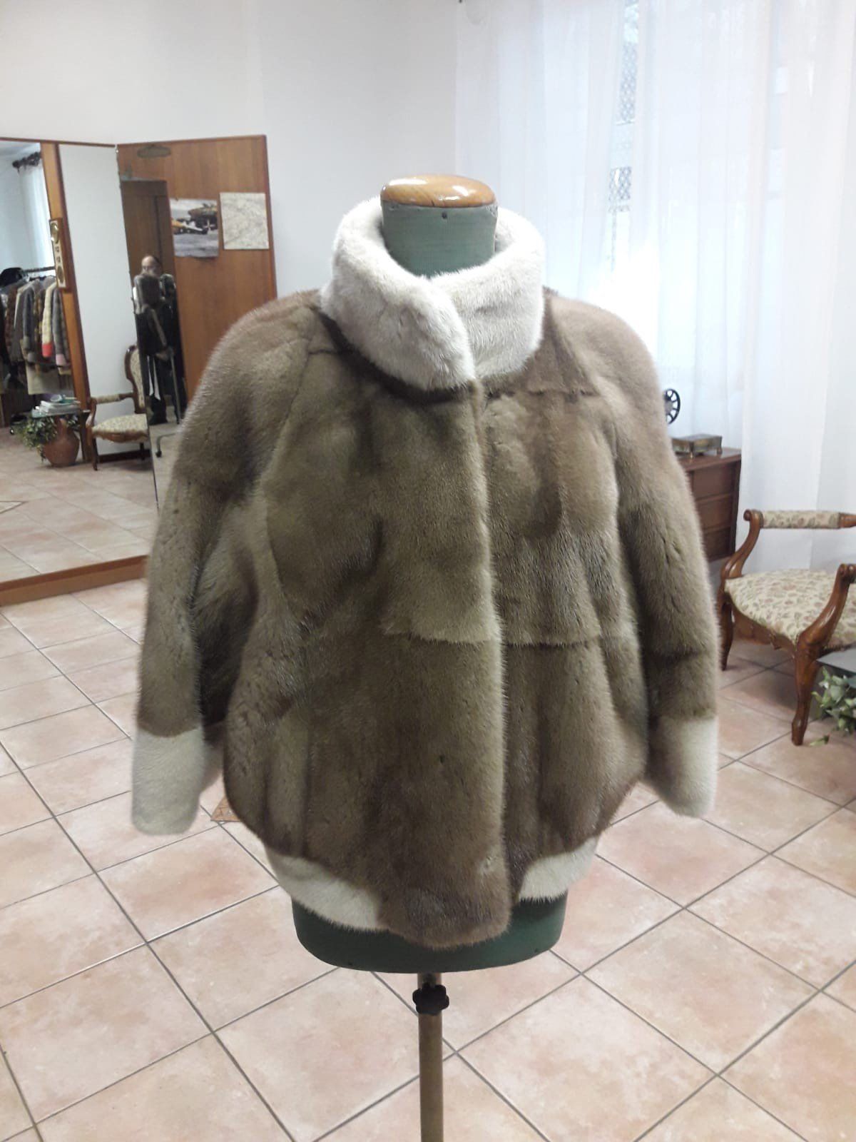 Bomber visone 2 colori fronte