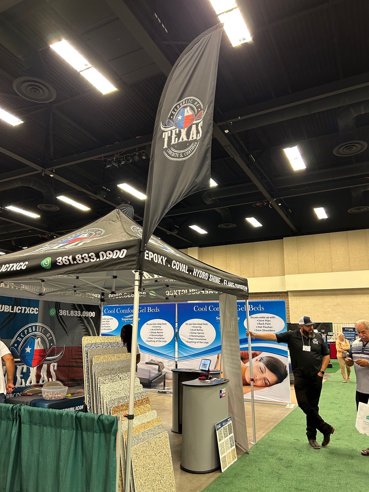 Trade show booth with 