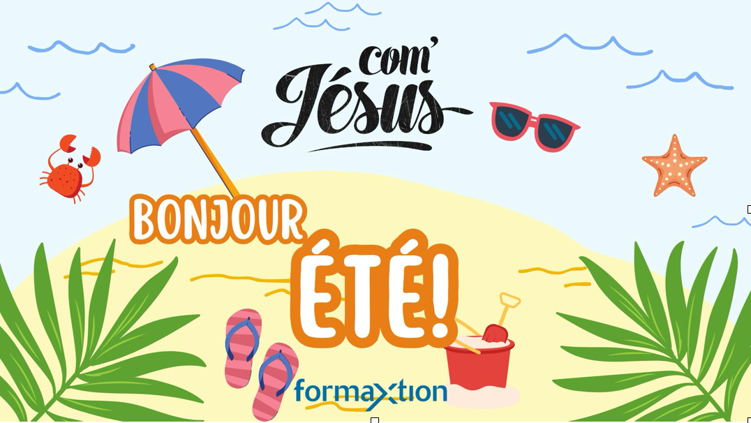 Image avec le texte“Bonjour Été!”, avec parasol, lunettes de soleil plage, étoile de mer