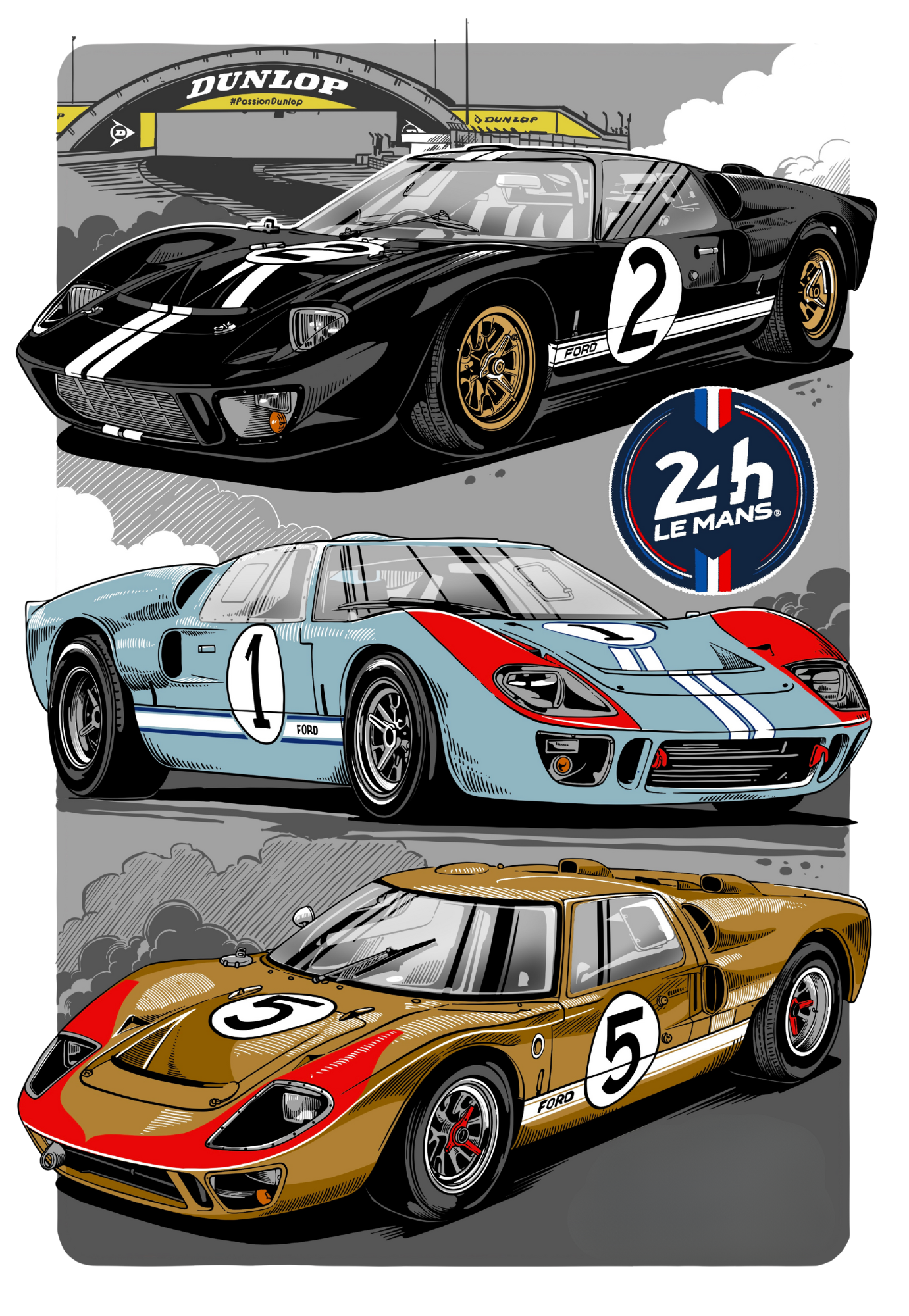 Classic Ford Le Mans Print