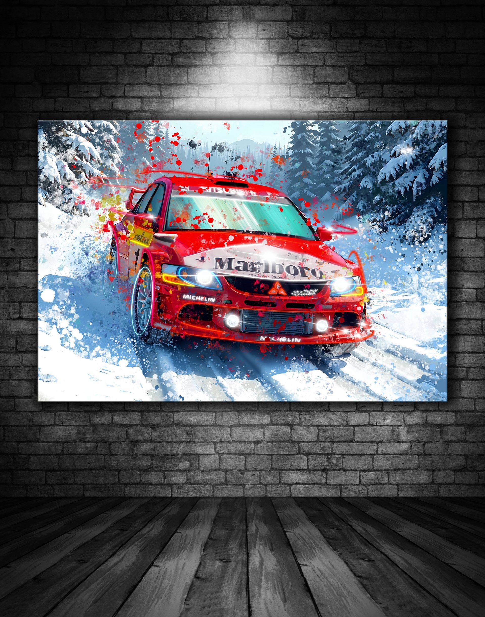 Mitsubushi Snow Print